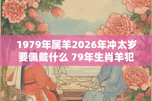 1979年属羊2026年冲太岁要佩戴什么 79年生肖羊犯太岁怎么化解 1979年属羊2026年冲太岁要佩戴什么 79年生肖羊犯太岁怎么化解
