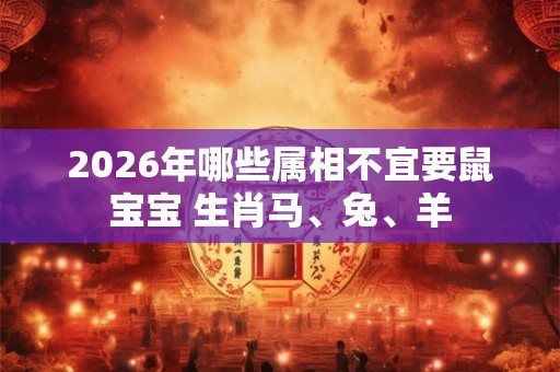 2026年哪些属相不宜要鼠宝宝 生肖马、兔、羊