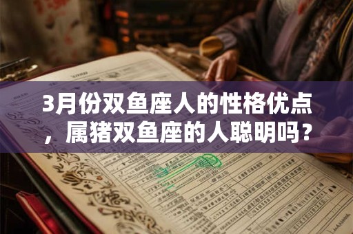 3月份双鱼座人的性格优点，属猪双鱼座的人聪明吗？