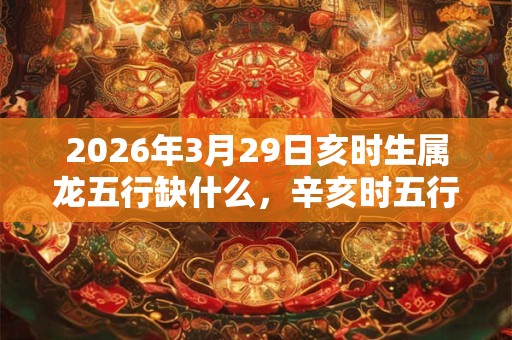 2026年3月29日亥时生属龙五行缺什么，辛亥时五行缺什么