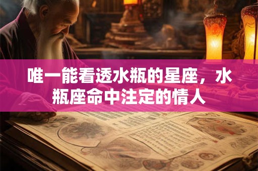 唯一能看透水瓶的星座，水瓶座命中注定的情人