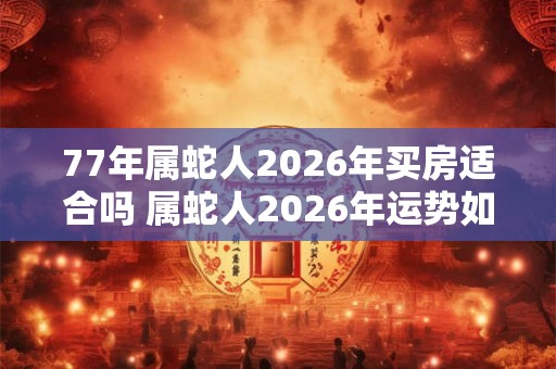 77年属蛇人2026年买房适合吗 属蛇人2026年运势如何