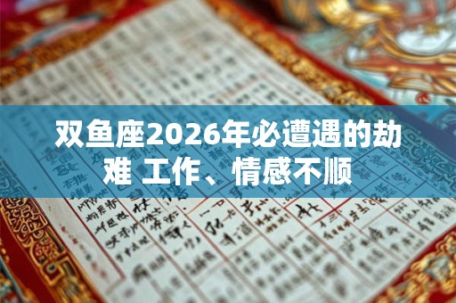 双鱼座2026年必遭遇的劫难 工作、情感不顺