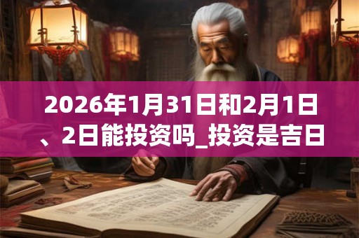 2026年1月31日和2月1日、2日能投资吗_投资是吉日吗