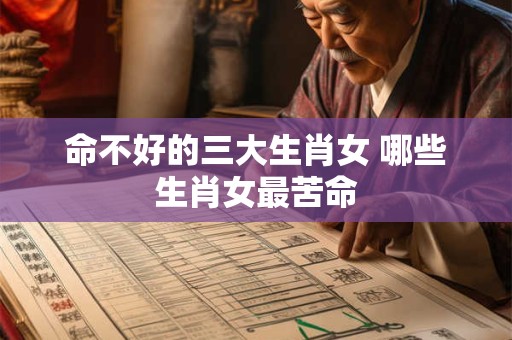 命不好的三大生肖女 哪些生肖女最苦命