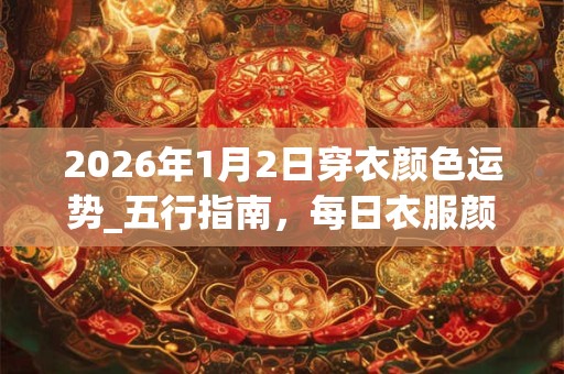 2026年1月2日穿衣颜色运势_五行指南,每日衣服颜色幸运色 2026年1月2日穿衣颜色运势_五行指南,每日衣服颜色幸运色