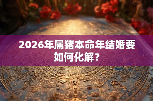 2026年属猪本命年结婚要如何化解? 2026年属猪本命年结婚要如何化解?