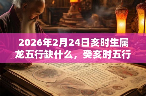 2026年2月24日亥时生属龙五行缺什么,癸亥时五行缺什么 2026年2月24日亥时生属龙五行缺什么,癸亥时五行缺什么