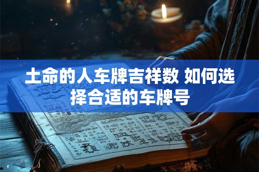 土命的人车牌吉祥数 如何选择合适的车牌号