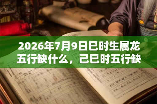 2026年7月9日巳时生属龙五行缺什么，己巳时五行缺什么