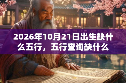 2026年10月21日出生缺什么五行，五行查询缺什么