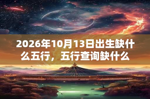 2026年10月13日出生缺什么五行，五行查询缺什么
