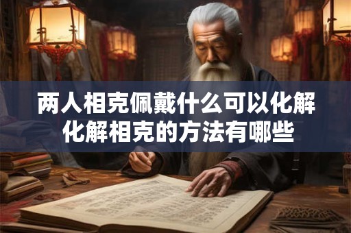 两人相克佩戴什么可以化解 化解相克的方法有哪些
