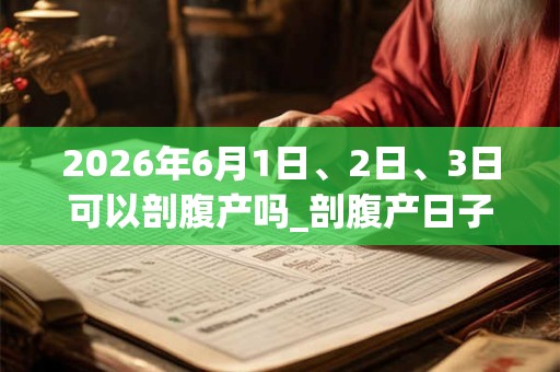 2026年6月1日、2日、3日可以剖腹产吗_剖腹产日子好吗