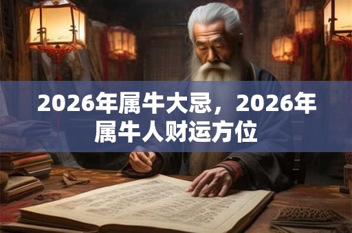 2026年属牛大忌，2026年属牛人财运方位