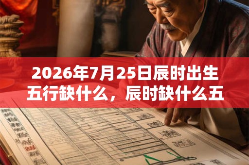 2026年7月25日辰时出生五行缺什么，辰时缺什么五行