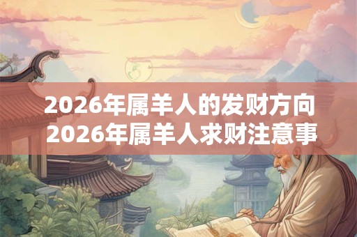 2026年属羊人的发财方向 2026年属羊人求财注意事项
