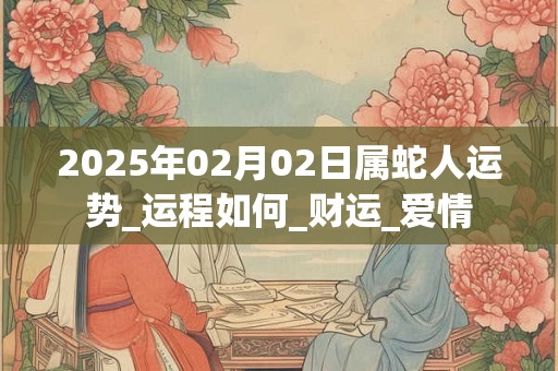 2025年02月02日属蛇人运势_运程如何_财运_爱情