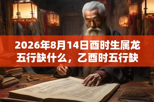 2026年8月14日酉时生属龙五行缺什么，乙酉时五行缺什么