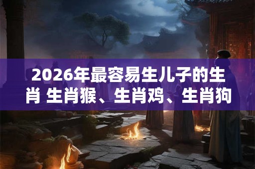 2026年最容易生儿子的生肖 生肖猴、生肖鸡、生肖狗