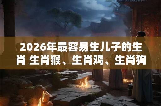 2026年最容易生儿子的生肖 生肖猴、生肖鸡、生肖狗