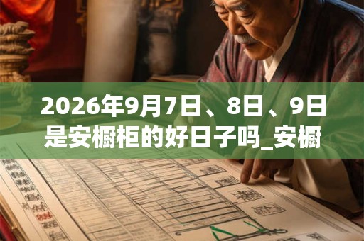 2026年9月7日、8日、9日是安橱柜的好日子吗_安橱柜可以吗