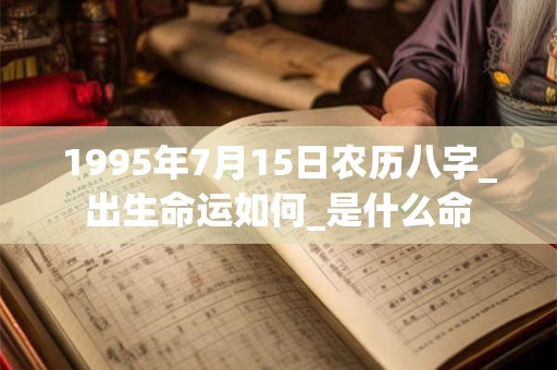 1995年7月15日农历八字_出生命运如何_是什么命