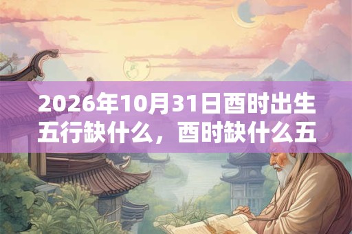 2026年10月31日酉时出生五行缺什么，酉时缺什么五行