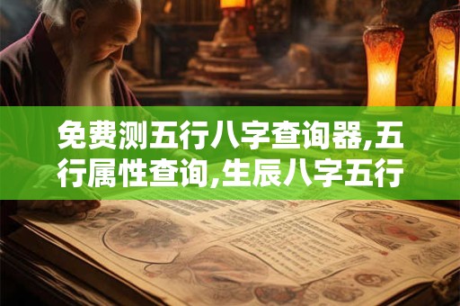 免费测五行八字查询器,五行属性查询,生辰八字五行查询