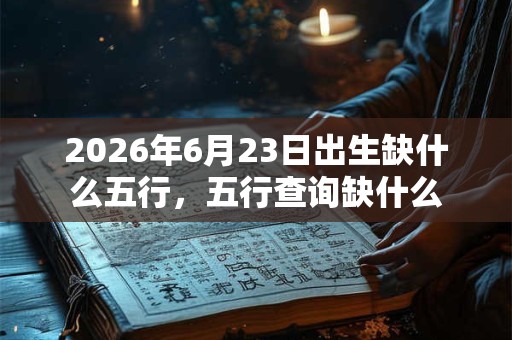 2026年6月23日出生缺什么五行，五行查询缺什么