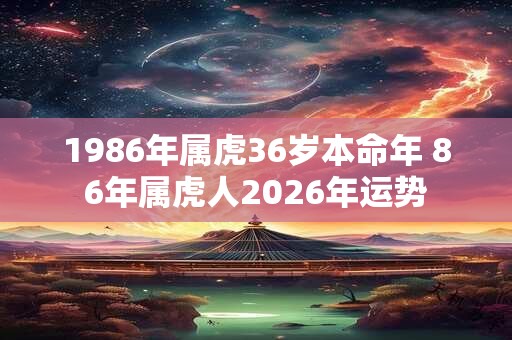 1986年属虎36岁本命年 86年属虎人2026年运势