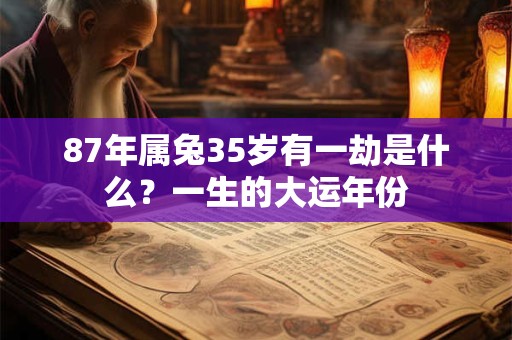 87年属兔35岁有一劫是什么?一生的大运年份 87年属兔35岁有一劫是什么?一生的大运年份