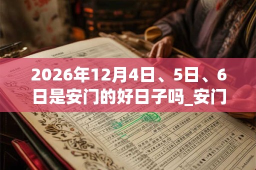 2026年12月4日、5日、6日是安门的好日子吗_安门可以吗
