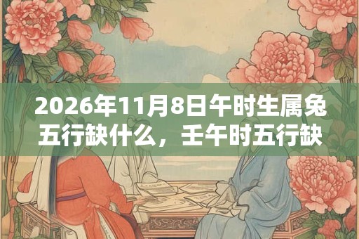 2026年11月8日午时生属兔五行缺什么，壬午时五行缺什么