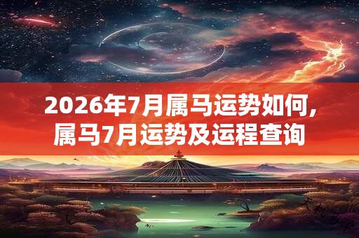 2026年7月属马运势如何,属马7月运势及运程查询