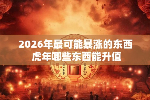 2026年最可能暴涨的东西 虎年哪些东西能升值