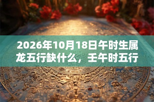 2026年10月18日午时生属龙五行缺什么，壬午时五行缺什么