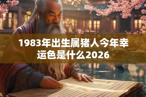 1983年出生属猪人今年幸运色是什么2026