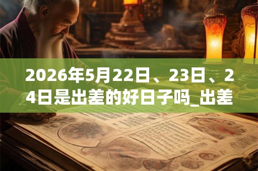 2026年5月22日、23日、24日是出差的好日子吗_出差可以吗