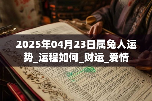 2025年04月23日属兔人运势_运程如何_财运_爱情