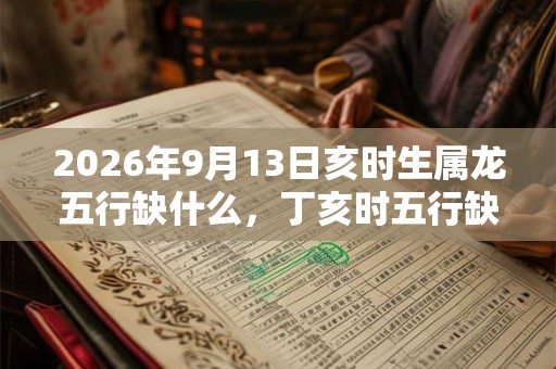 2026年9月13日亥时生属龙五行缺什么，丁亥时五行缺什么