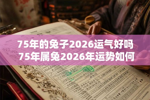 75年的兔子2026运气好吗 75年属兔2026年运势如何