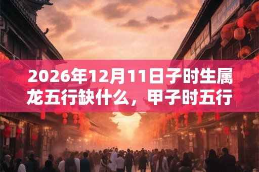 2026年12月11日子时生属龙五行缺什么，甲子时五行缺什么