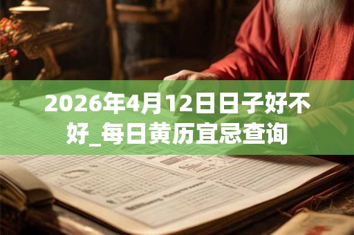 2026年4月12日日子好不好_每日黄历宜忌查询