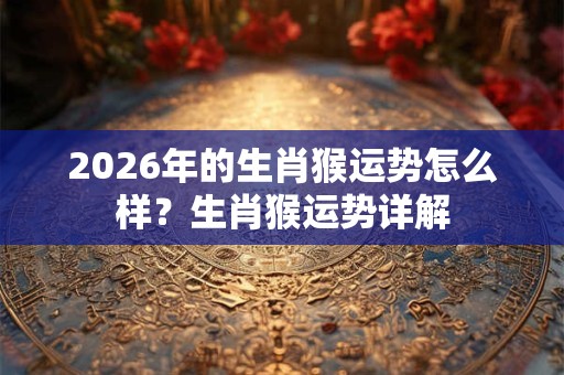 2026年的生肖猴运势怎么样？生肖猴运势详解