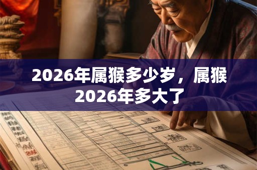 2026年属猴多少岁，属猴2026年多大了
