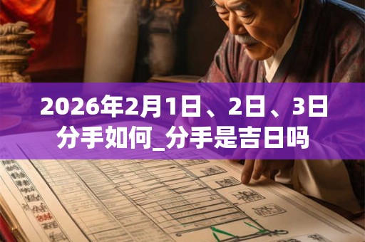 2026年2月1日、2日、3日分手如何_分手是吉日吗