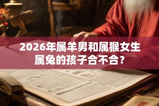 2026年属羊男和属猴女生属兔的孩子合不合？