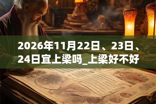 2026年11月22日、23日、24日宜上梁吗_上梁好不好