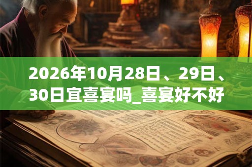 2026年10月28日、29日、30日宜喜宴吗_喜宴好不好